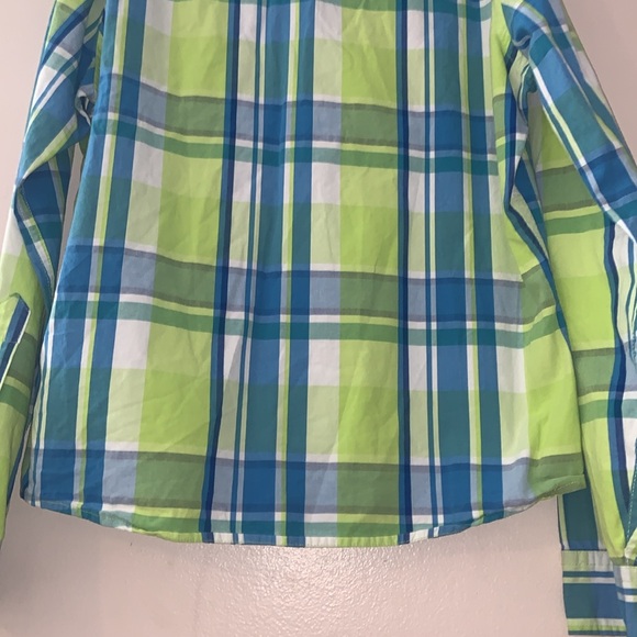 Hollister Long Sleeve Bright Plaid Button Down Dress Shirt - Picture 9 of 9